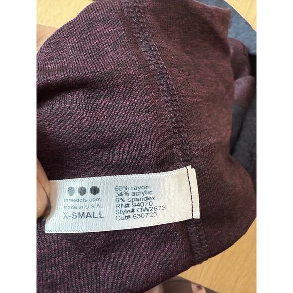 3 THREE DOTS COLORBLOCK WOMEN'S CROPPED TEE T-SHIRT TOP XS - Picture 9 of 9